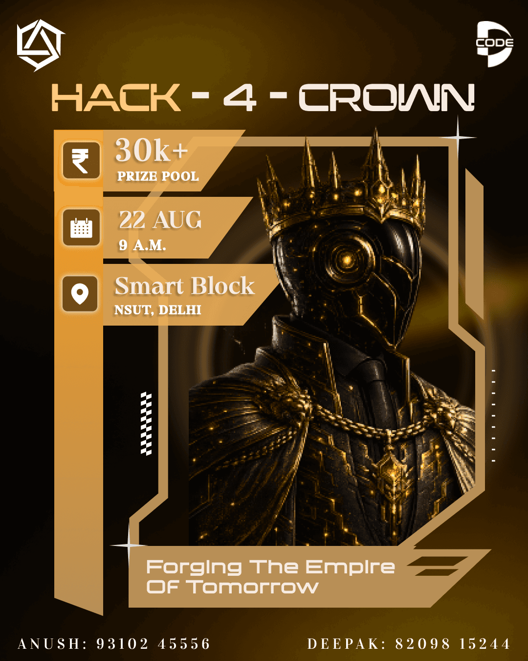 Hack-4-Crown event poster
