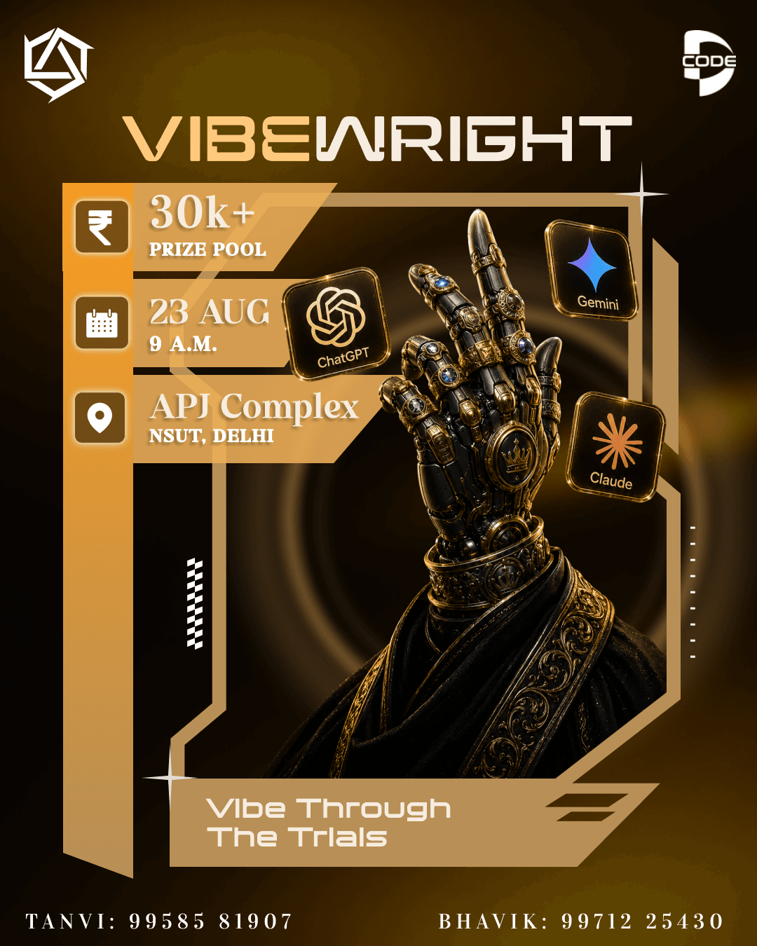 Vibewright event poster